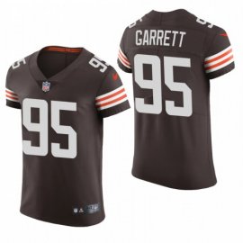 Cleveland Browns #95 Myles Garrett Nike Mens Brwon Team Color Mens Stitched NFL 2020 Vapor Untouchable Elite Jersey