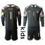 Italy #1 Buffon Black Goalkeeper Long Sleeves Kid Soccer Country Jersey