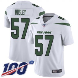 Nike New York Jets #57 C.J. Mosley White Mens Stitched NFL 100th Season Vapor Limited Jersey