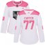 Adidas Los Angeles Kings #77 Jeff Carter White/Pink Authentic Fashion Womens Stitched NHL Jersey