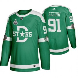 Adidas Dallas Stars #91 Tyler Seguin Mens Green 2020 Stanley Cup Final Stitched Classic Retro NHL Jersey