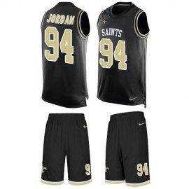 Nike New Orleans Saints #94 Cameron Jordan Black Team Color Mens Stitched NFL Limited Tank Top Suit Jersey