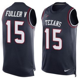 Nike Houston Texans #15 Will Fuller V Navy Blue Team Color Mens Stitched NFL Limited Tank Top Jersey