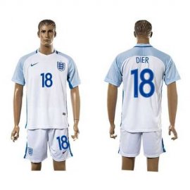 England #18 Dier Home Soccer Country Jersey