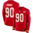Nike Kansas City Chiefs #90 Emmanuel Ogbah Red Team Color Mens Stitched NFL Limited Therma Long Sleeve Jersey