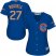 Chicago Cubs #27 Addison Russell Blue 2017 Gold Program Cool Base Womens Stitched MLB Jersey