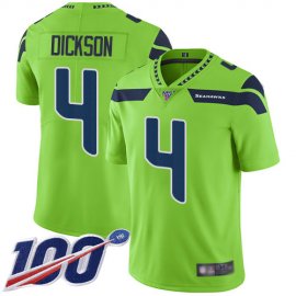 Nike Seattle Seahawks #4 Michael Dickson Green Mens Stitched NFL Limited Rush 100th Season Jersey