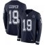 Nike Dallas Cowboys #19 Amari Cooper Navy Blue Team Color Mens Stitched NFL Limited Therma Long Sleeve Jersey