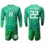 Germany #22 Ter Stegen Green Goalkeeper Long Sleeves Soccer Country Jersey