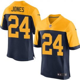Nike Green Bay Packers #24 Josh Jones Navy Blue Alternate Mens Stitched NFL New Elite Jersey