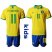 Brazil #11 P.Coutinho Home Kid Soccer Country Jersey