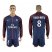 Paris Saint-Germain #8 Thiago Motta Home Long Sleeves Soccer Club Jersey