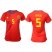 Womens Spain #5 Sergio Red Home Soccer Country Jersey