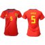 Womens Spain #5 Sergio Red Home Soccer Country Jersey