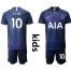 Tottenham Hotspur #10 Kane Away Kid Soccer Club Jersey