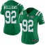 Nike New York Jets #92 Leonard Williams Green Womens Stitched NFL Limited Rush Jersey