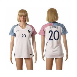 Womens France #20 Coman Away Away Soccer Country Jersey