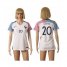 Womens France #20 Coman Away Away Soccer Country Jersey