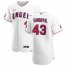 Los Angeles Angels #43 Patrick Sandoval Mens Nike White Home 2020 Authentic Player MLB Jersey