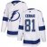 Adidas Tampa Bay Lightning #81 Erik Cernak White Road Authentic Stitched NHL Jersey