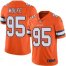 Nike Denver Broncos #95 Derek Wolfe Orange Mens Stitched NFL Limited Rush Jersey