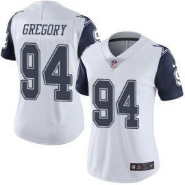 Nike Dallas Cowboys #94 Randy Gregory White Womens Stitched NFL Limited Rush Jersey