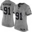 Nike Washington Football Team #91 Ryan Kerrigan Gray Womens Stitched NFL Limited Gridiron Gray Jersey