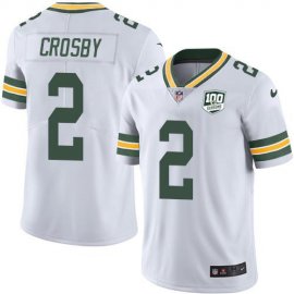 Nike Green Bay Packers #2 Mason Crosby White Mens 100th Season Stitched NFL Vapor Untouchable Limited Jersey
