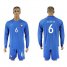 France #6 Cabaye Home Long Sleeves Soccer Country Jersey