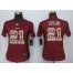 Nike Washington Football Team #21 Sean Taylor Burgundy Red Team Color Womens Stitched NFL Elite Strobe Jersey