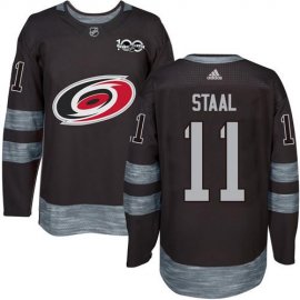 Adidas Carolina Hurricanes #11 Jordan Staal Black 1917-2017 100th Anniversary Stitched NHL Jersey
