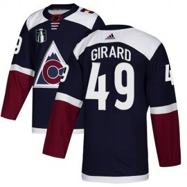 Adidas Colorado Avalanche #49 Samuel Girard Navy 2022 Stanley Cup Final Patch Alternate Authentic Stitched NHL Jersey Mens