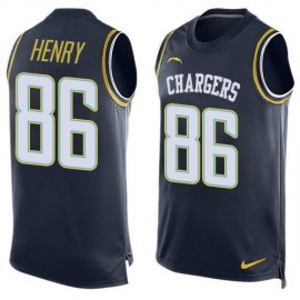 Nike Los Angeles Chargers #86 Hunter Henry Navy Blue Team Color Mens Stitched NFL Limited Tank Top Jersey