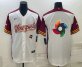 Mens Venezuela Baseball 2023 White World Big Logo With Patch Classic Stitched Jersey