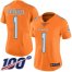 Nike Miami Dolphins #1 Tua Tagovailoa Orangen Womens Stitched NFL Limited Rush 100th Season Jersey