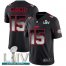 Nike Kansas City Chiefs #15 Patrick Mahomes Black Super Bowl LIV 2020 Mens Stitched NFL Vapor Untouchable Limited Smoke Fashion Jersey