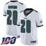 Nike Philadelphia Eagles #20 Brian Dawkins White Mens Stitched NFL 100th Season Vapor Limited Jersey