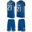 Nike Detroit Lions #21 Tracy Walker Blue Team Color Mens Stitched NFL Limited Tank Top Suit Jersey