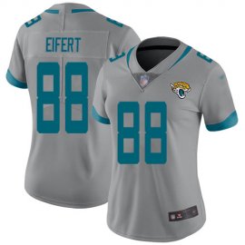 Nike Jacksonville Jaguars #88 Tyler Eifert Silver Womens Stitched NFL Limited Inverted Legend Jersey