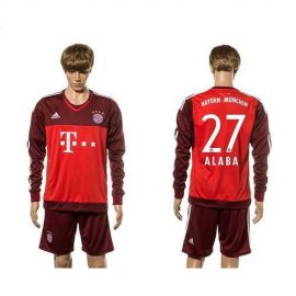 Bayern Munchen #27 Alaba Goalkeeper Long Sleeves Soccer Club Jersey