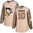 Adidas Pittsburgh Penguins #10 Ron Francis Camo Authentic 2017 Veterans Day Stitched NHL Jersey
