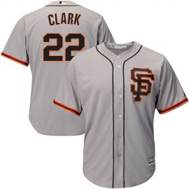 San Francisco Giants #22 Will Clark Grey Road 2 Cool Base Stitched Youth MLB Jersey