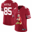 San Francisco 49ers #85 George Kittle Mens Nike Player Signature Moves Vapor Limited NFL Jersey Red