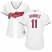 Cleveland Indians #11 Jose Ramirez White Home Womens Stitched MLB Jersey