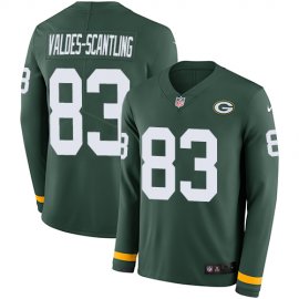 Nike Green Bay Packers #83 Marquez Valdes-Scantling Green Team Color Mens Stitched NFL Limited Therma Long Sleeve Jersey