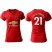 Womens Manchester United #21 Ander Herrera Red Home Soccer Club Jersey