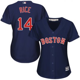 Boston Red Sox #14 Jim Rice Navy Blue Alternate Womens Stitched MLB Jersey