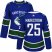 Adidas Vancouver Canucks #25 Jacob Markstrom Blue Home Authentic Womens Stitched NHL Jersey