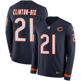 Mens Chicago Bears #21 Ha Ha Clinton-Dix Navy Blue Team Color Mens Stitched NFL Limited Therma Long Sleeve Jersey