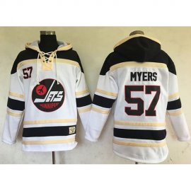 Winnipeg Jets #57 Tyler Myers White Sawyer Hooded Sweatshirt Stitched NHL Jersey